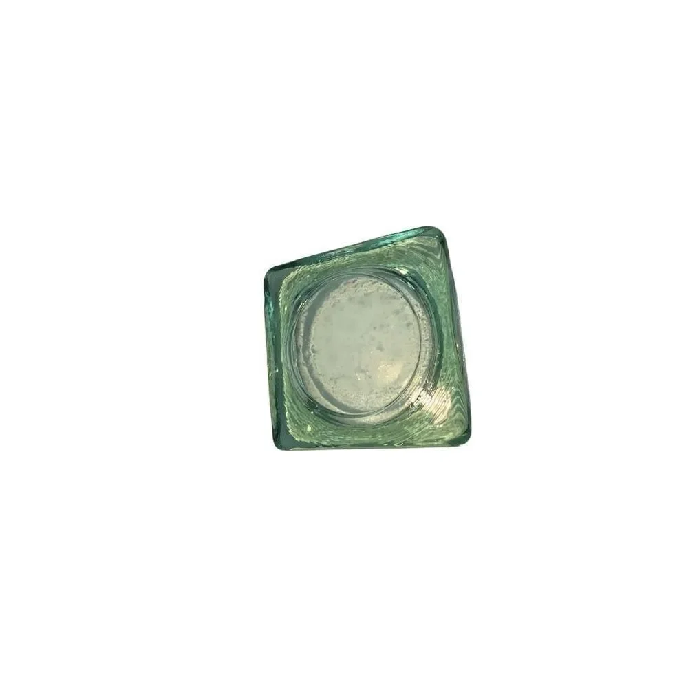 Spanish green recycled glass ashtray, 5